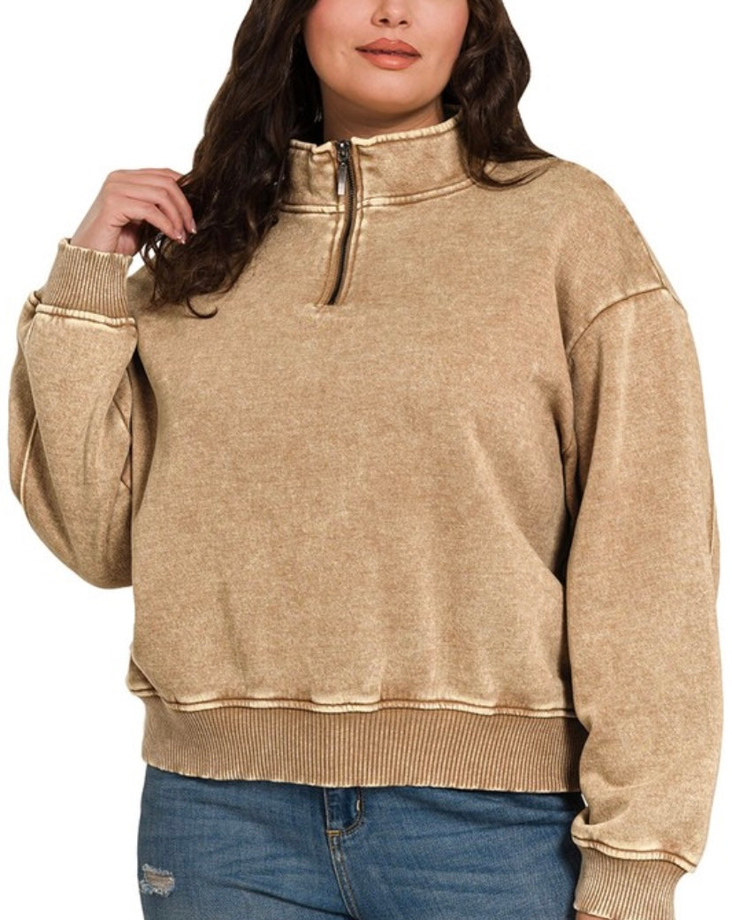 Mocha Quarter Zip